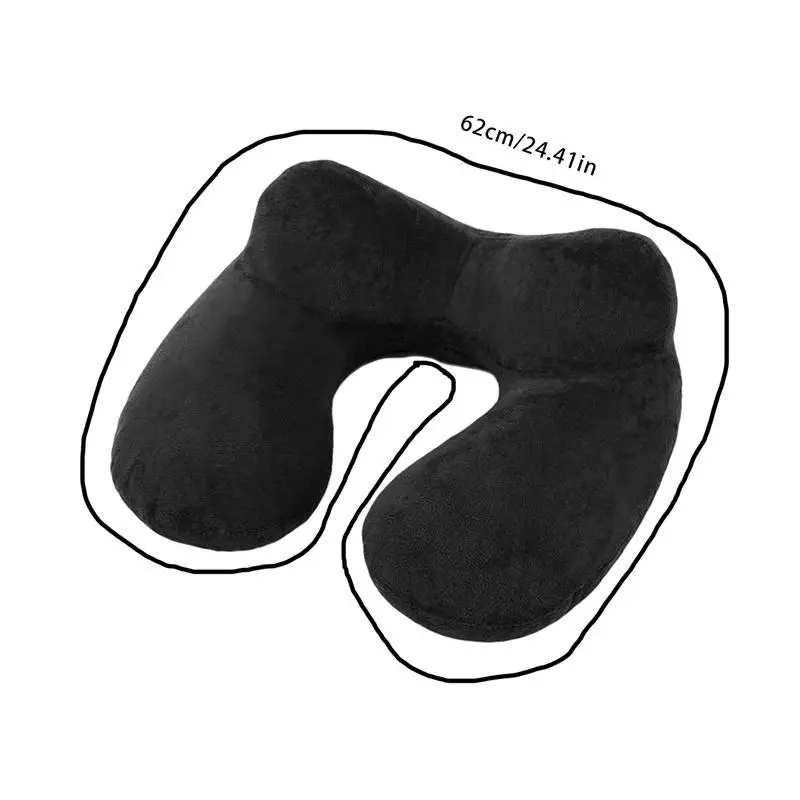 U-shaped Neck Pillow Inflatable Fatigue Relief Travel Pillow Flight Headrest Sleep Two-in-one U-shaped Cushion For Plane