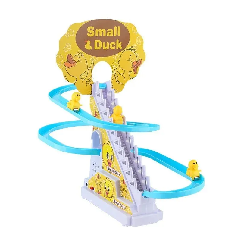 Children's ducklings climb stairs, cute ducks climb stairs, baby electric singing toys, duck slides