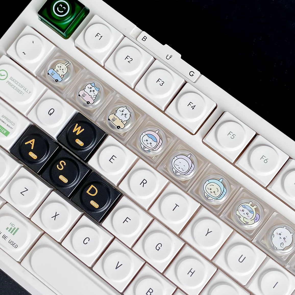 Cute Custom Keycaps,Hamster Cat Rabbit ,PBT/Transparent PC Material Low Profile DIY for MX Switches Mechanical Gaming Keyboard - Image 5