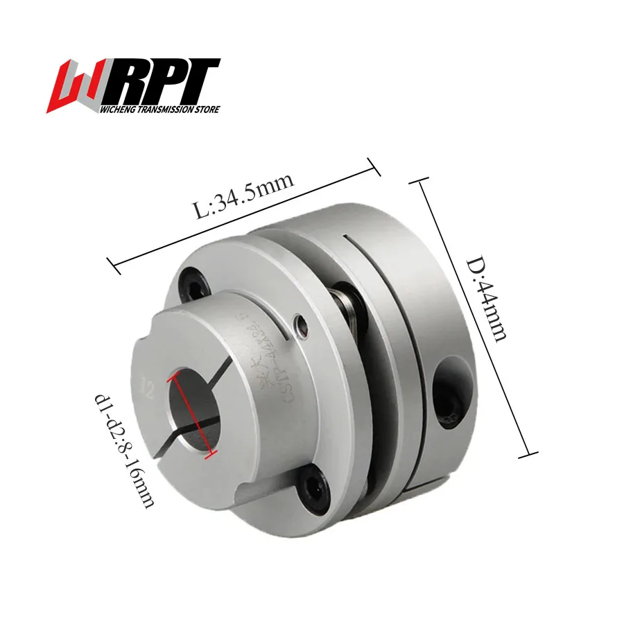 

CSTP Step Flat Head Diaphragm Coupling Step Connection Servo Motor Coupling Sleeve Flange Coupling CSTP-44X34.5