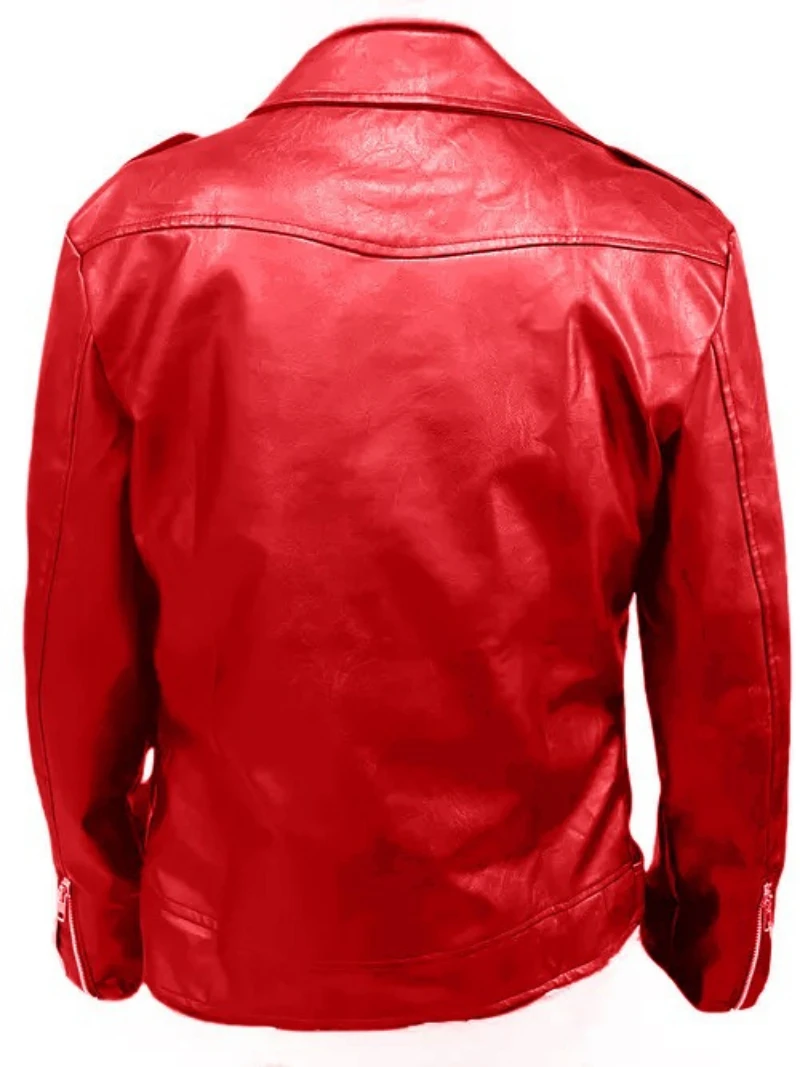 Leather Jacket Business Black Red Men Casual Leather Coats New Men Business Fashion Male Suit Collar Large Size Slim Fit Top