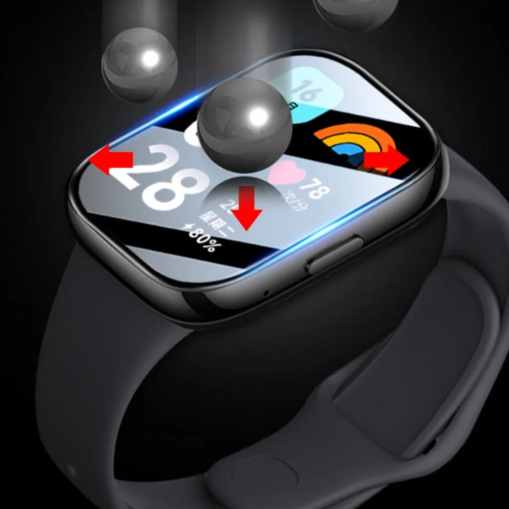 スマートクロック用保護フィルム,高品質の引っかき傷防止,Redmi Watch 3 lite,1/3/5用の湾曲した複合保護フィルム