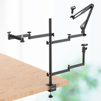 Live Broadcast Boom Arm, ULANZI Flexible Desk Mount Camera Arm Clamp Webcam Stand, Microphone Boom Arm