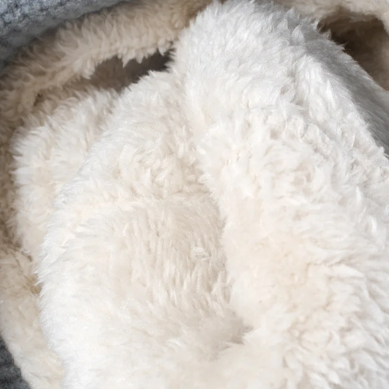 หมวกบีนนี่ขนาด 56-61 ซม. XXL ลายทางสีตัดกัน ผ้ากำมะหยี่สำหรับฤดูหนาว หมวกไหมพรมสำหรับผู้ชายและผู้หญิง หมวกกันหนาวสำหรับกิจกรรมกลางแจ้ง หมวกไหมพรม 4m655