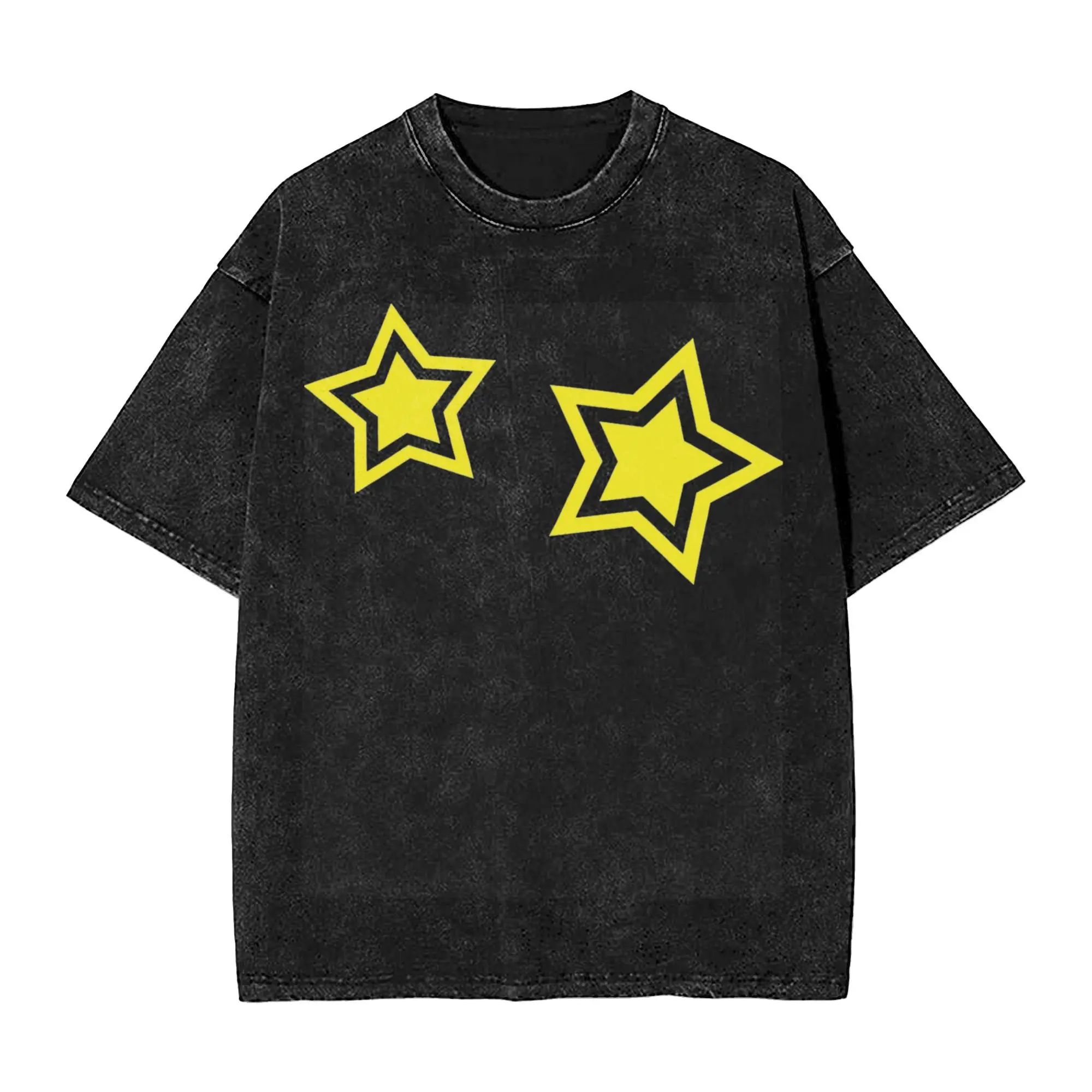 Washed T Shirts Primal Stars B-Brawls S-Stared Hip Hop Novelty T-Shirt Harajuku Streetwear Cotton Printed Tee Shirt Men Women