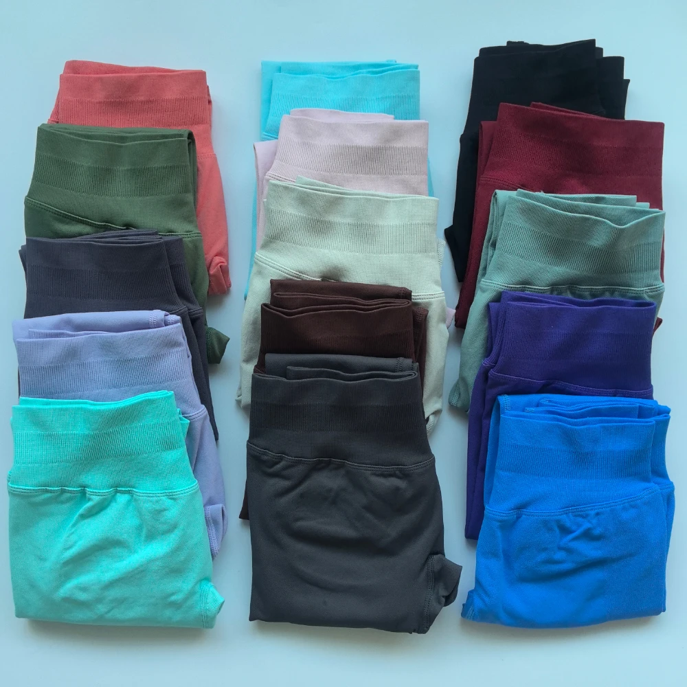 Pantalones de Yoga sin costuras, mallas de impacto para mujer, banda acanalada baja de estiramiento alto, mallas de gimnasio, mallas de