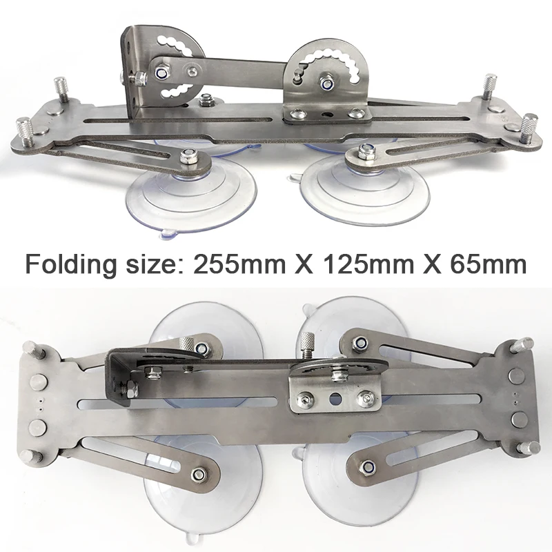 Aluminum Alloy/Stainless Steel Stand Foldable Bracket For Telescopic Linear Actuator Adjustable Angle Portable with Suction Cup