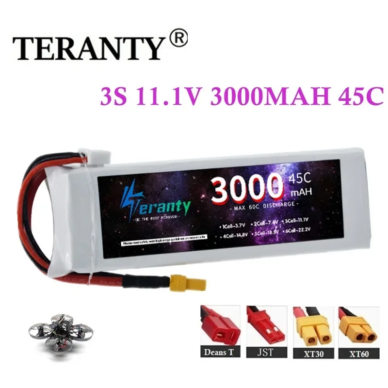 

11.1V 3000mAh 3S 45C Lipo Battery Spare Parts for RC Car Airplane Boat Drone Quadcopter Battery 3s 11.1V Universal battery