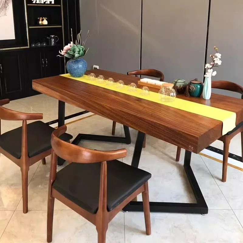 Wrought iron triangle T-shaped table leg V-shaped desk rack matching tripod base table foot solid wood board table leg bracket