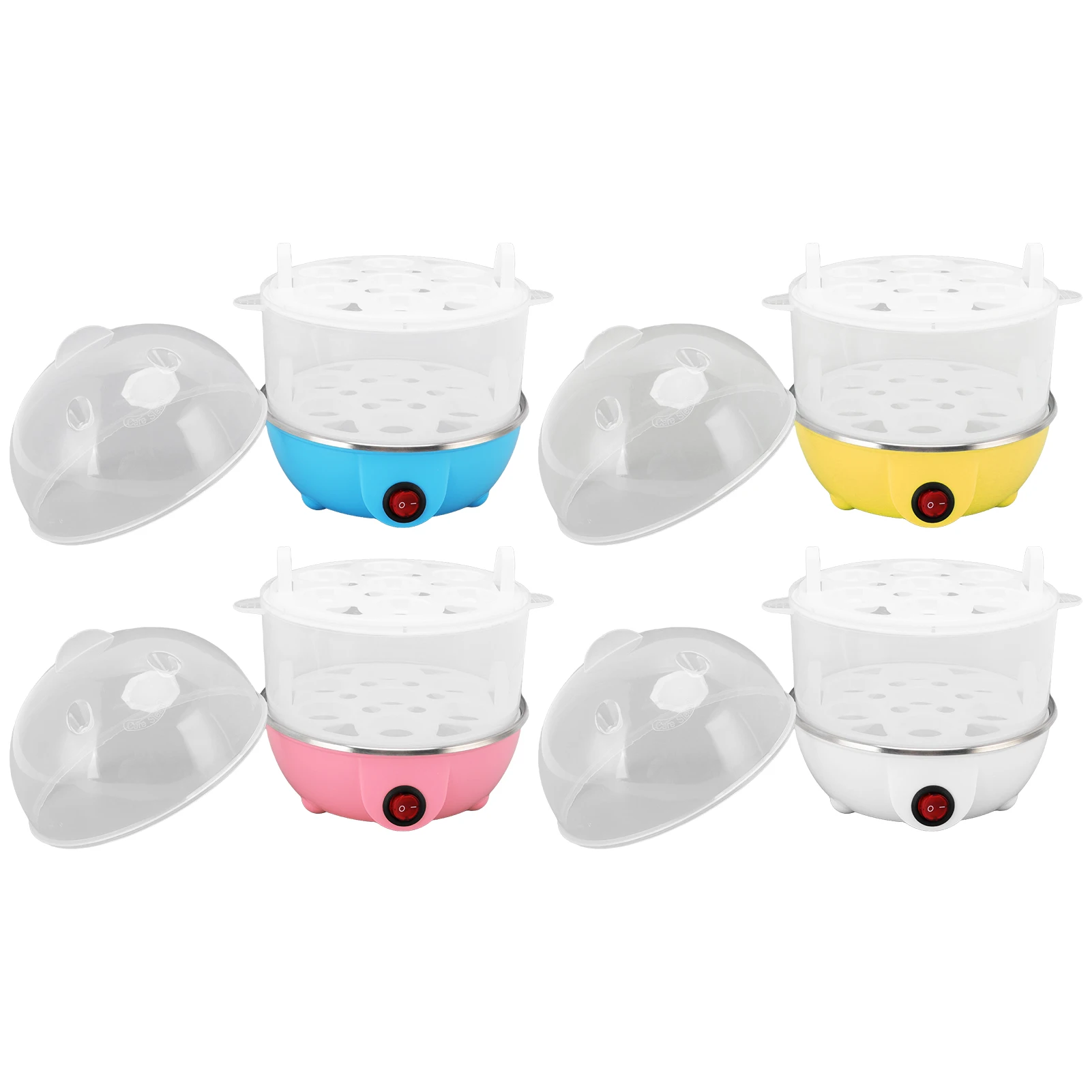 Electric Egg Boiler 14pcs Eggs Double Layer Automatic Mini Steamer Poacher Kitchen Cooking Tool Egg Steamer Breakfast Maker view 2