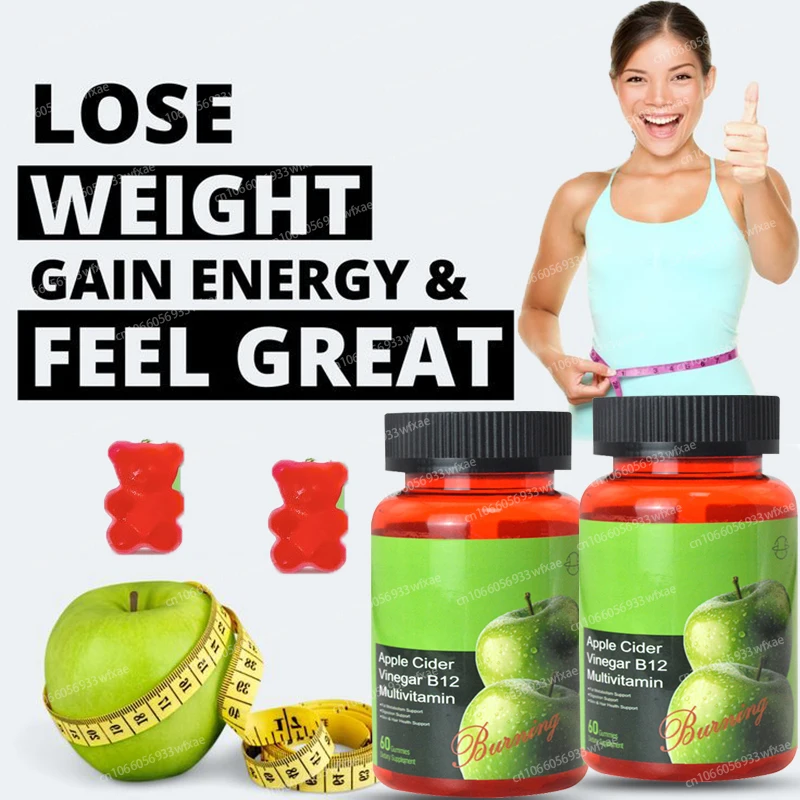 

Apple Cider Vinegar Gummies B12 Multivitamin Weight Management, Detox & Digestion for Metabolic Support & Skin,Hair Health