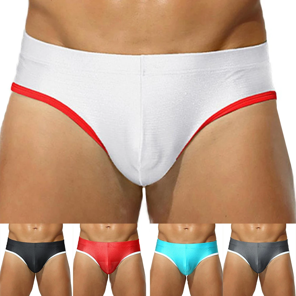 ملابس داخلية للرجال قابلة للتنفس مع تصميم الحقيبة، سراويل داخلية منخفضة الخصر تتميز بمواد مرنة للياقة البدنية والدعم المريح