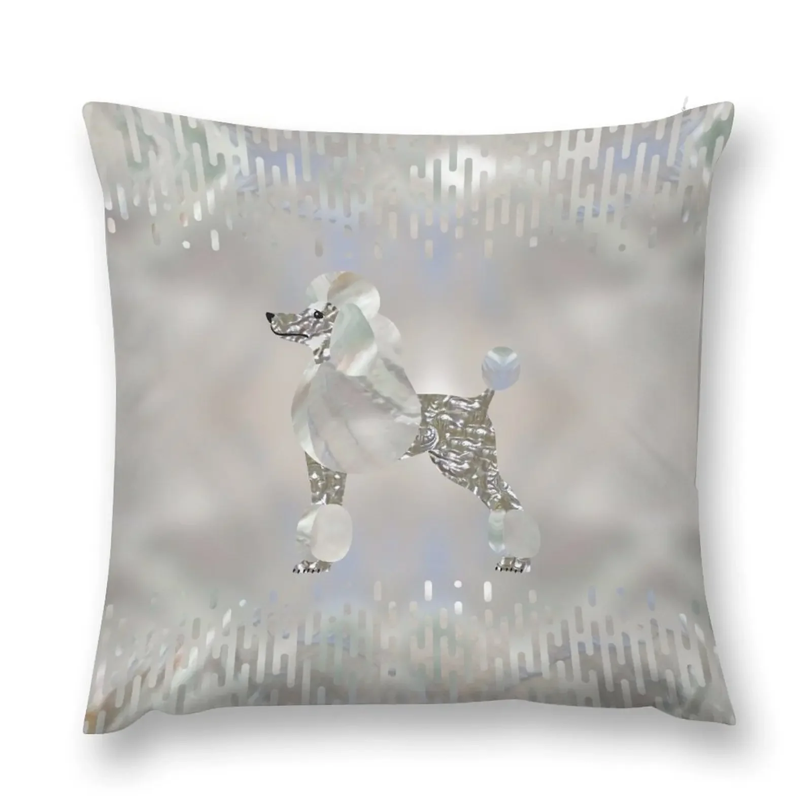 Luxury Pearl and Abalone Poodle Throw Pillow Couch Cushions Decorative Sofa Cushion pillow