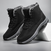 Winter Men Boots with Fur Warm Men Snow Boots Hunting Trekking Camping Climbing Male Work Boot Non-slip High Top Men Ankle Boots