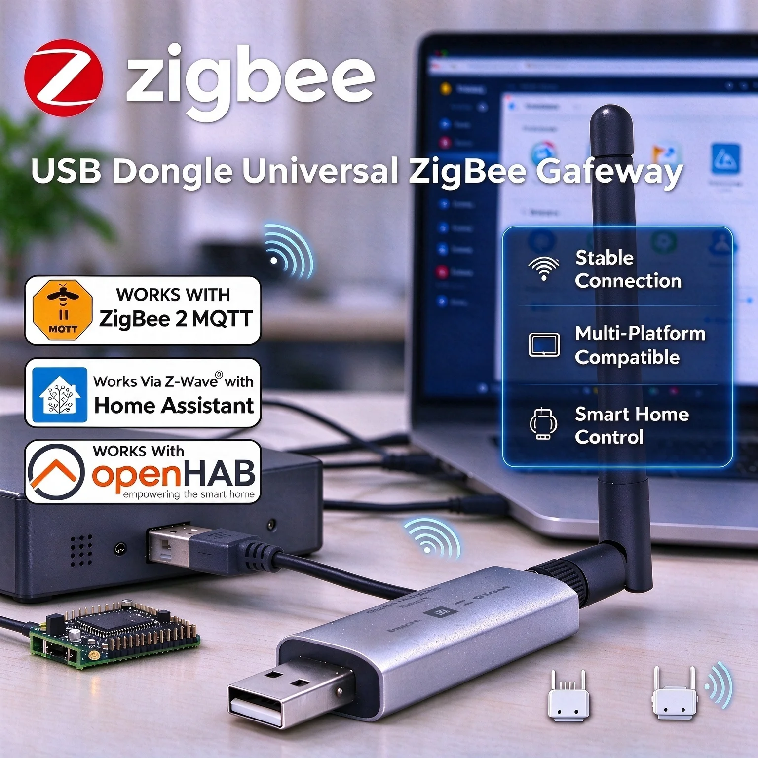 Zigbee Coordinator Stick - Zigbee 3.0 USB Dongle-E โคออร์ดิเนเตอร์ Zigbee