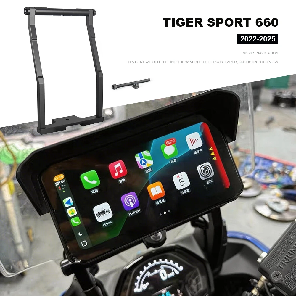 

For Tiger Sport 660 2022 2023 2024 2025 Motorcycle CNC Aluminum GPS Navigation Stand Bracket Phone Holder Mount Support