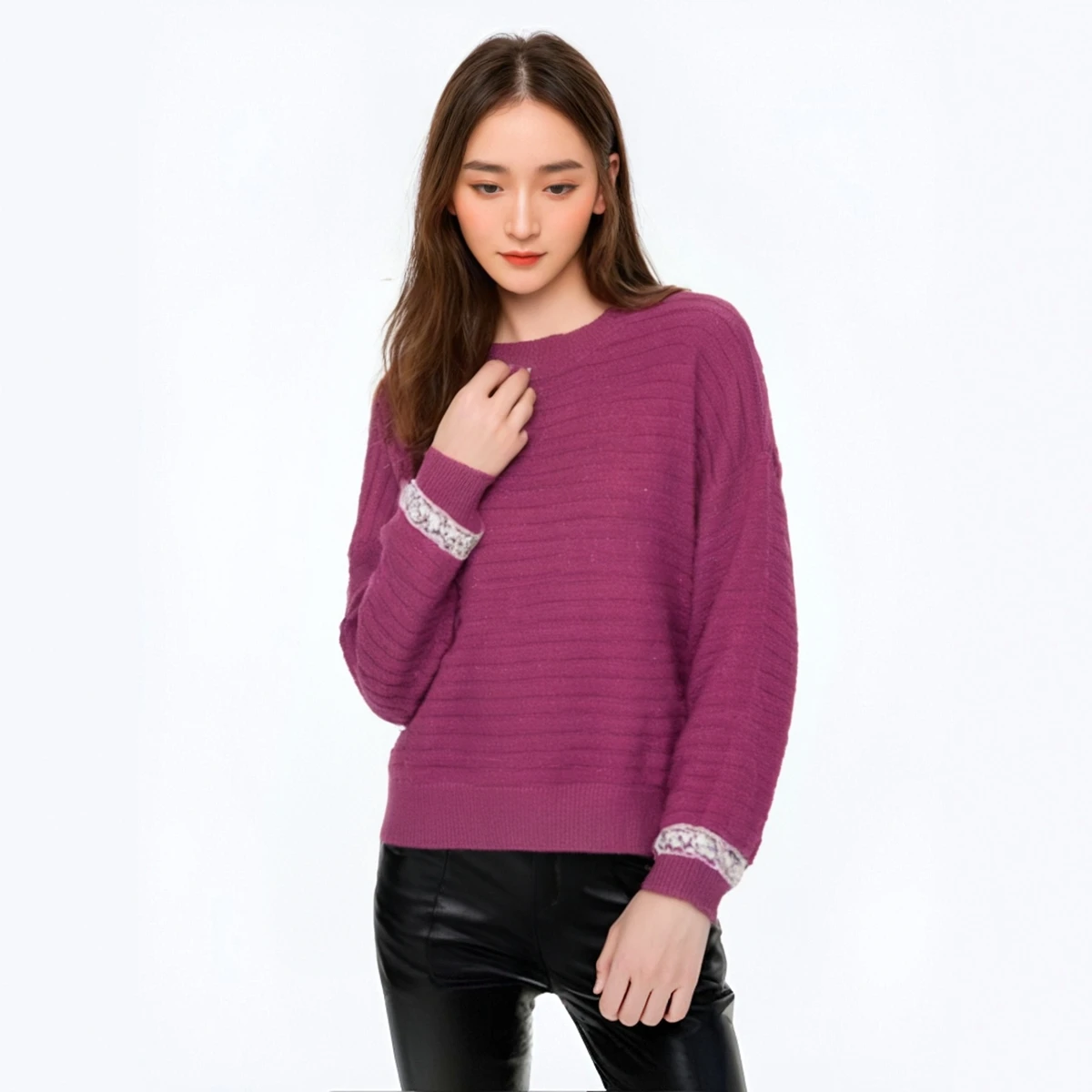 新しい-2023-秋冬手作りウールセーター、さまざまな色のビーズで装飾、フリーサイズ、すべてのスタイルにフィット、23-点在庫あり