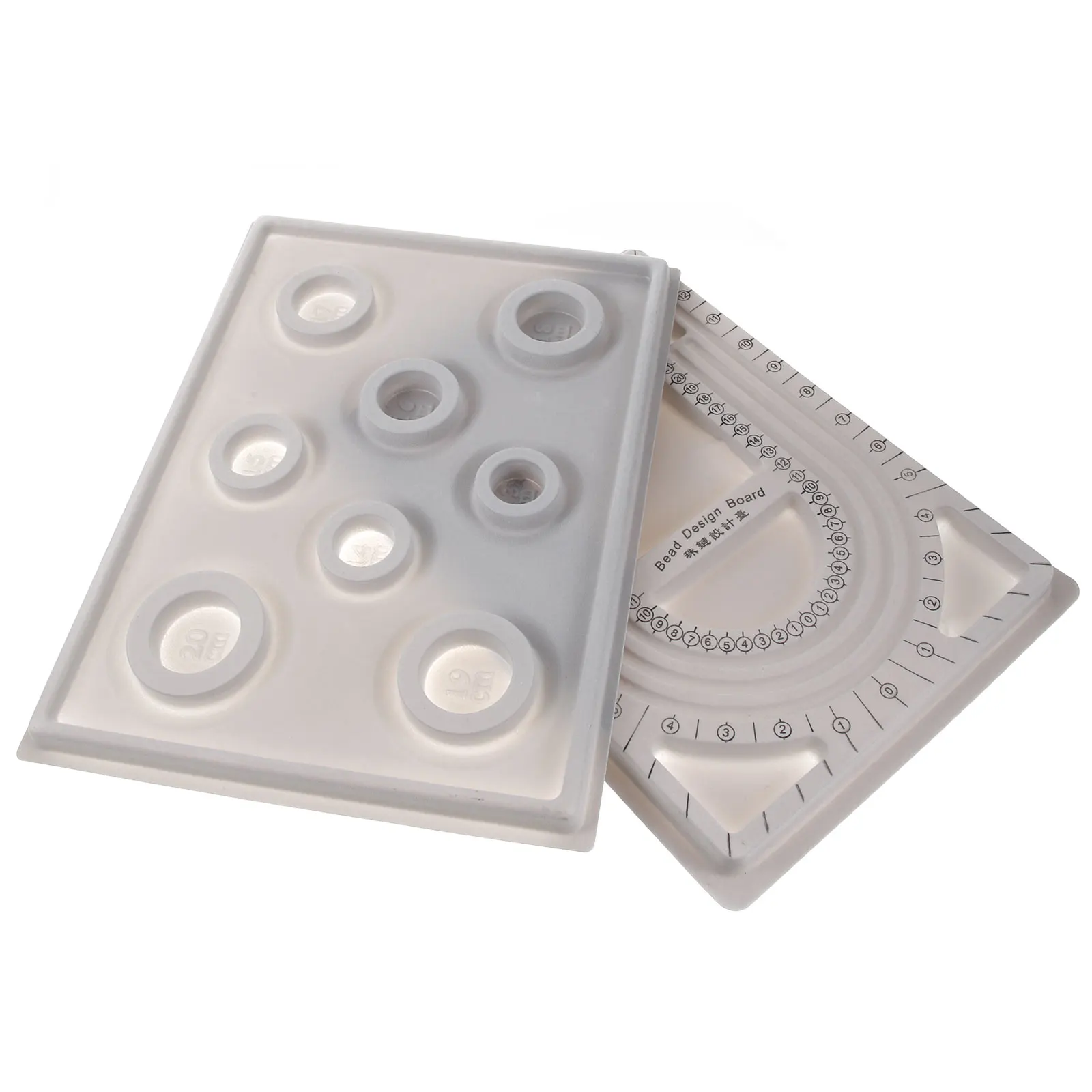 

2PCS Bead Design Boards Practical Jewelry Making Tools PE Material Stable Beading Board Necklace DIY Bracelet Project