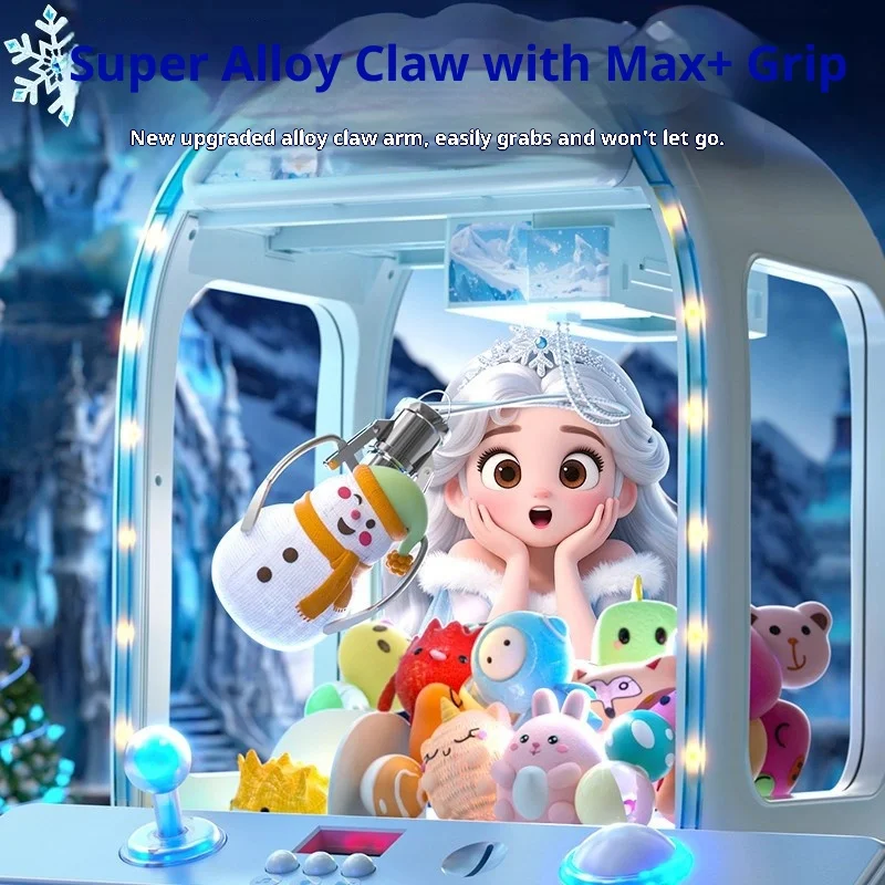 

Портативный мини-автомат для ловли игрушек Dream Ice Snow Claw Machine для домашнего использования, с подарочной коробкой, для больших кукол и игрушек-яиц, с питанием от USB и батареек, для девочек