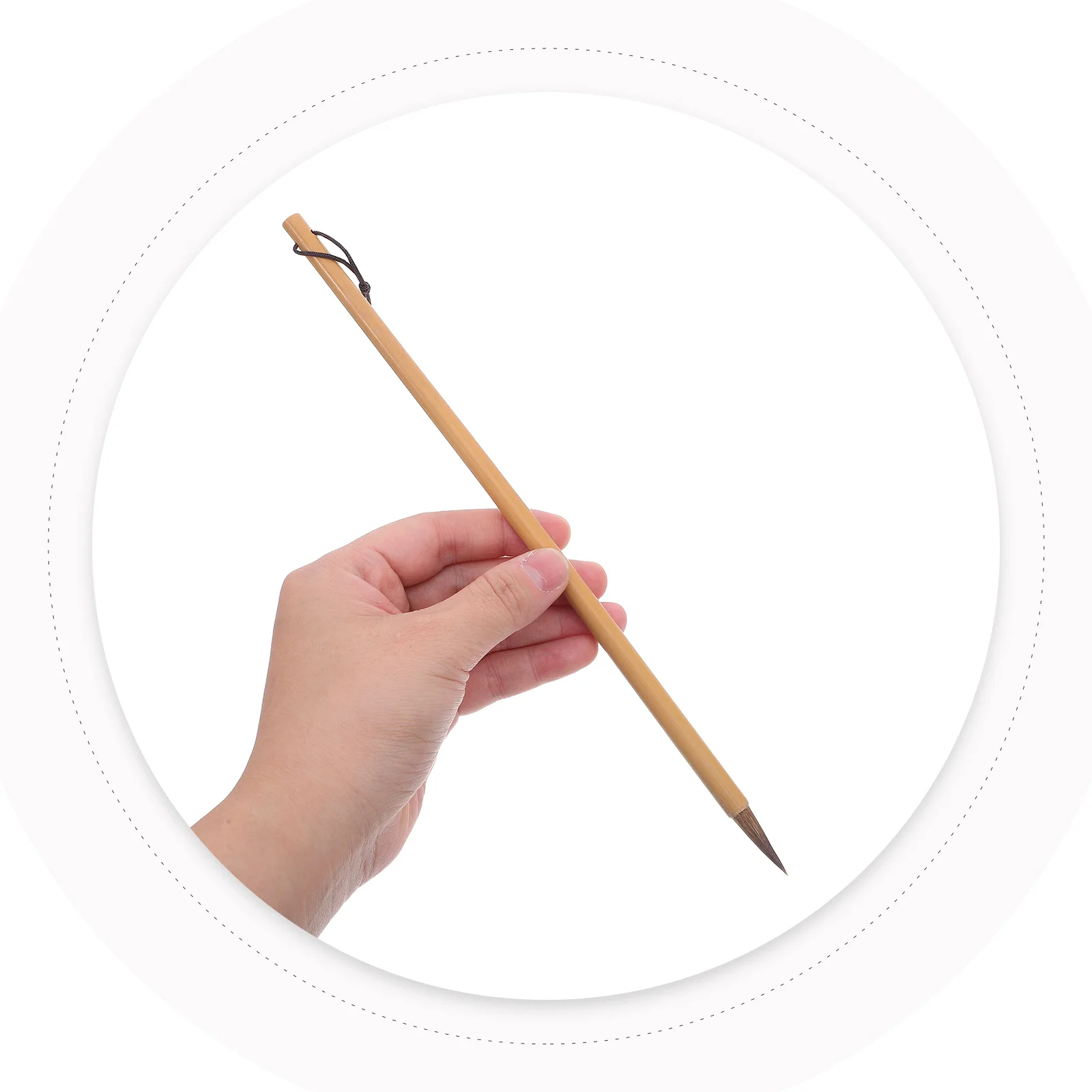 3Pcs Chinese Painting Brush Set Wolf Hair Tips Bamboo Handle for Calligraphy Drawing Watercolor Sketching Portable Design