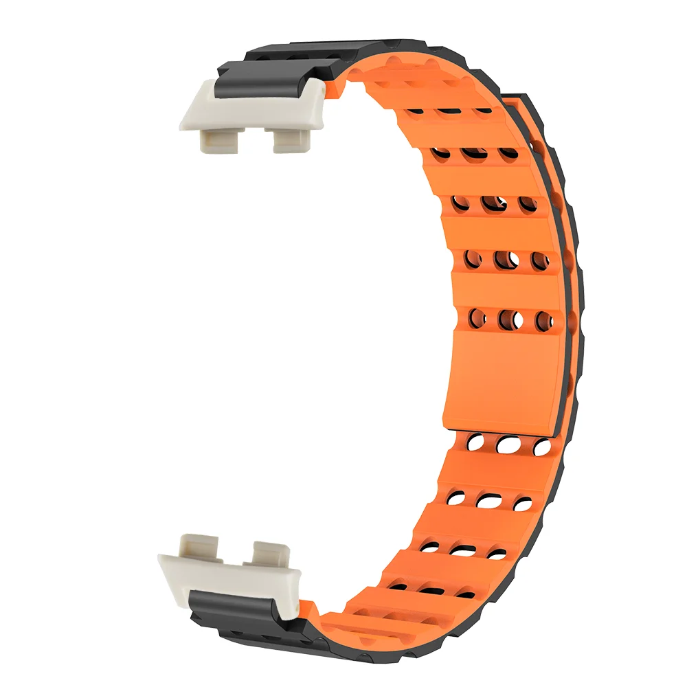 

Loop Magnetic Strap For Huawei Band 8/9 Breathable Air Holes Silicone Sweatproof Quick Release Sport Smartwatch Band Men Women
