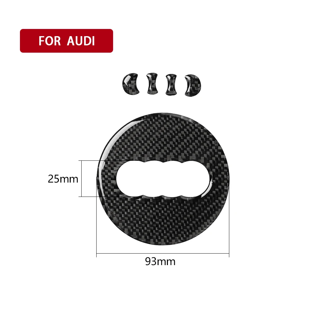 Auto Lenkrad Abdeckung Carbon Faser Textur Aufkleber Dekoration Für Audi A4 B8 B9 A3 8V 8Y S3 Q3 8U Q5 8R Q7 Q2 Zubehör – Detail 6