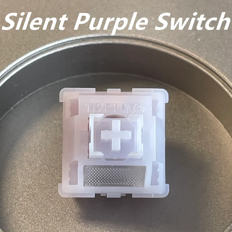 Switch Silencioso Wuhai Outemu Jelly Roxo 5-Pinos HP Tátil, Lubrificado de Fábrica em POM TPU para Teclados Mecânicos
