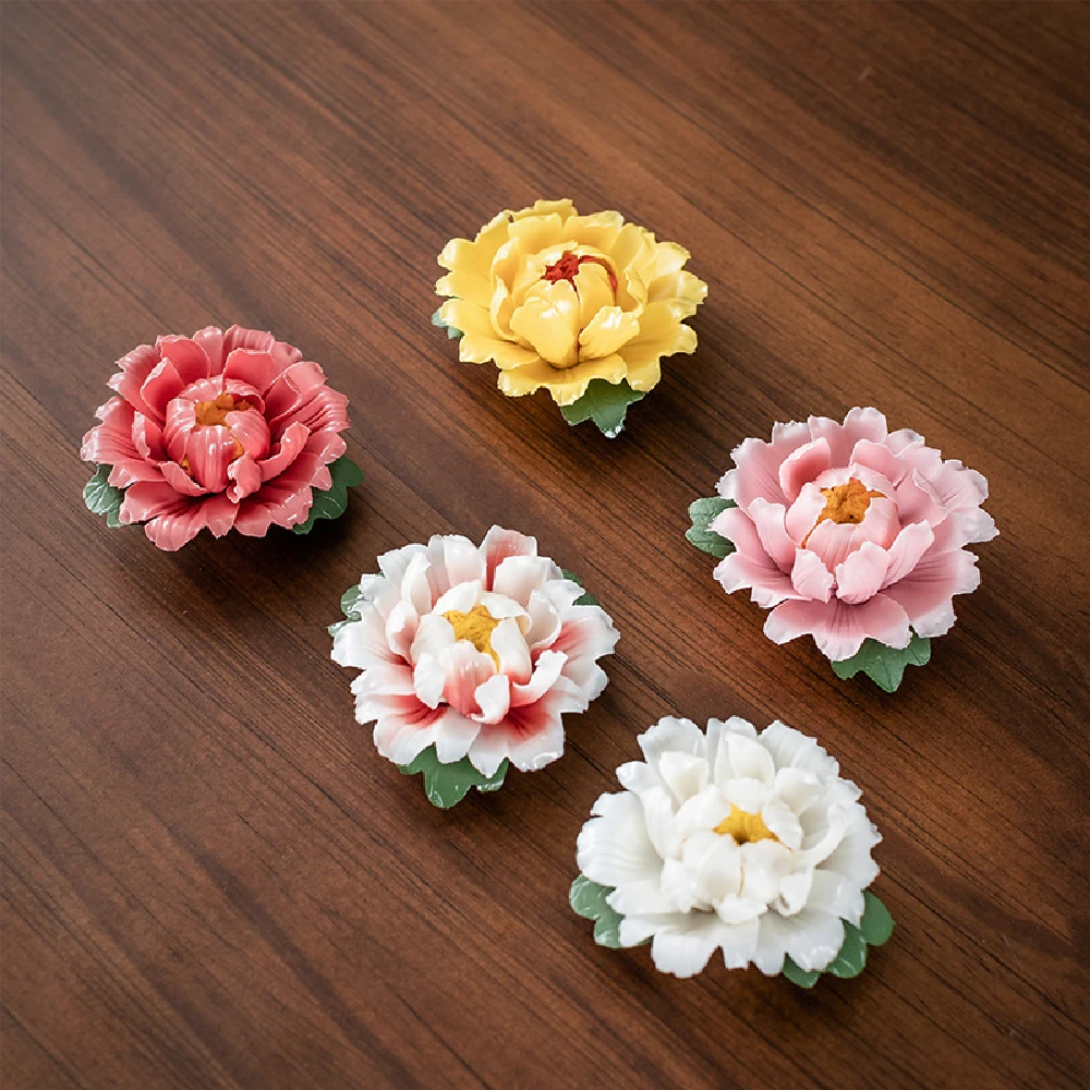 Porte-encens décoratif en forme de fleur de pivoine, Eva de cône