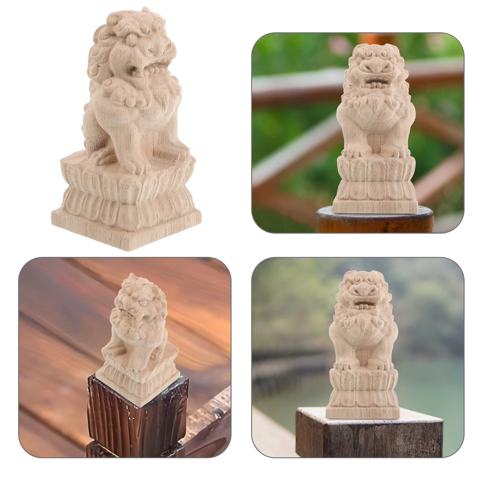 

Garden Bridge Column Decoration Decorative Pond Pole Cap for Decorations Artificial Arch Caps Diy Wood Craft Finials Model Home