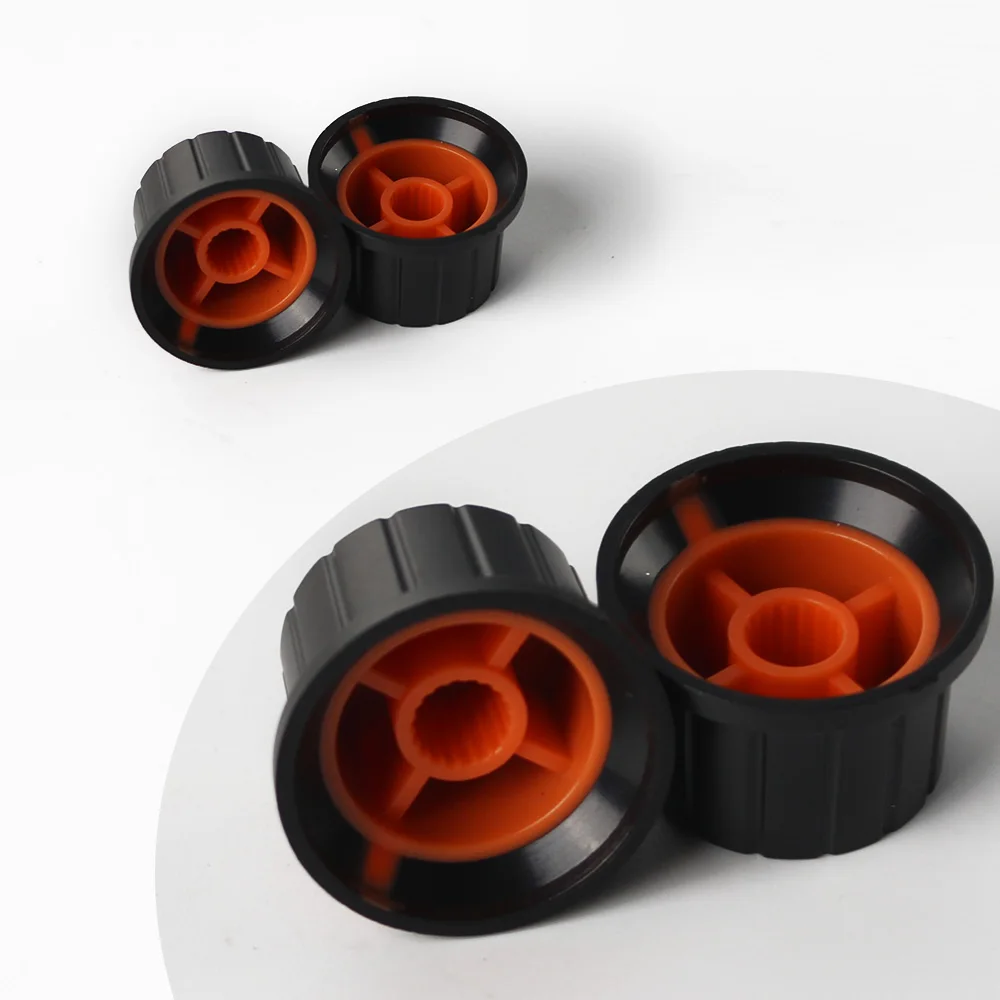 5 шт. 24*15 мм, ручка потенциометра, крышка, Цветочная ось, стандартная оранжевая для энкодера
