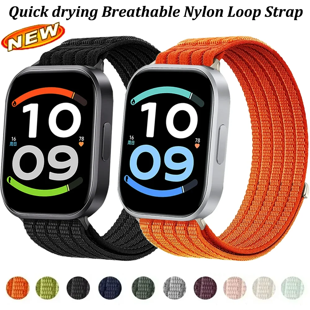 Nylon Loop Strap for Redmi Watch 6 Active/Lite 6/5/4 Quick drying Breathable Bracelet for Xiaomi MiBand 10 Pro 9/8 Pro Accessory
