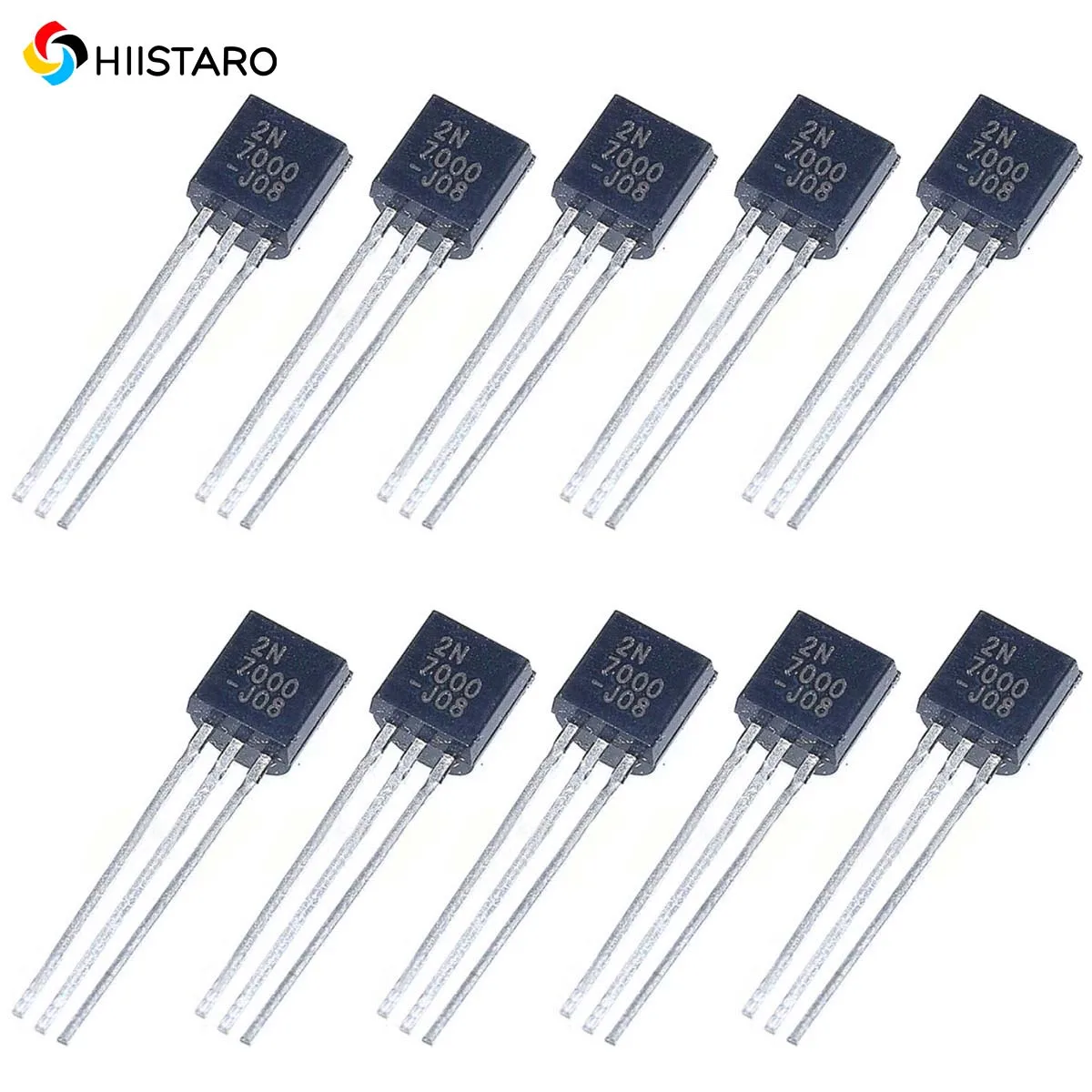 50 piezas N7000 de inserción directa TO-92 MOSFET de canal N de baja potencia 0.3A 60V 50N06