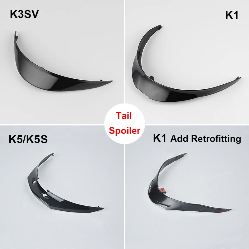 Motorcycle Helmet Tail Spoiler K1 K3SV K5S Refitting Big Tail Spoiler Universal Capacete De Moto Helmet Accessories