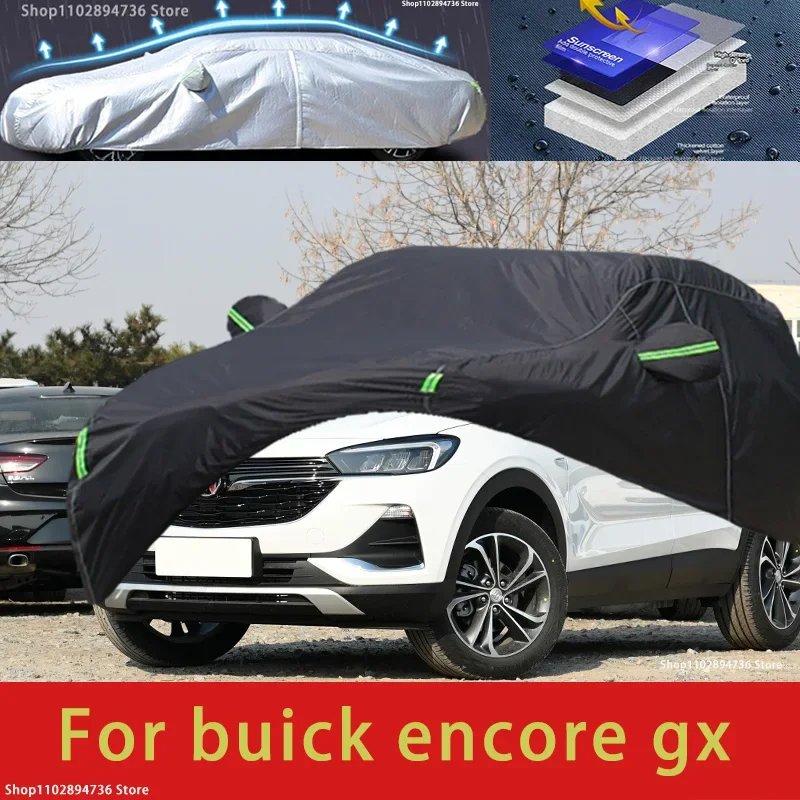 For buick encore gx  fit Outdoor Protection Full Car Covers Snow Cover Sunshade Waterproof Dustproof Exterior black car cover