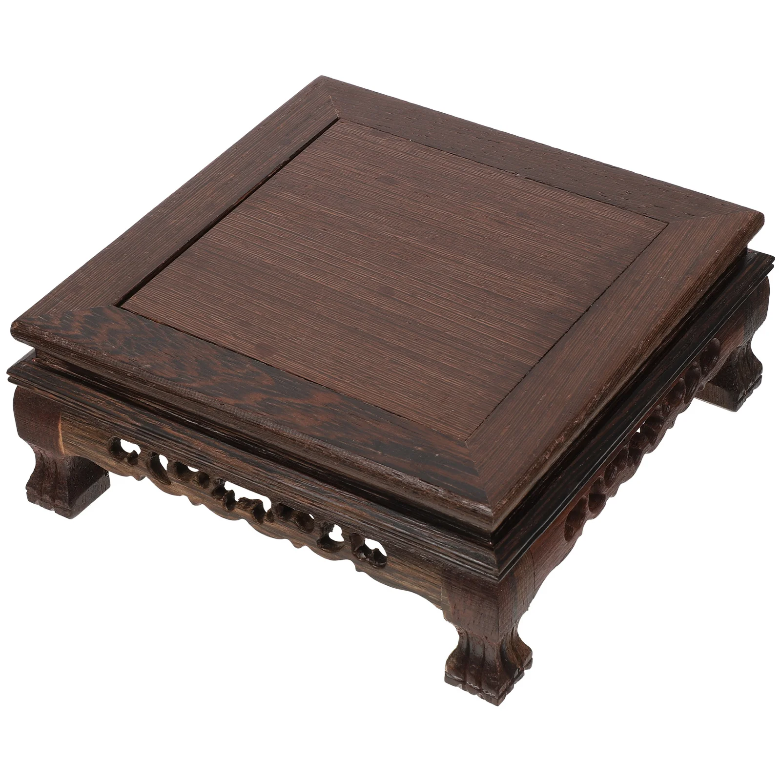 حامل عرض خشبي قاعدة يدوية رائعة على الطراز الصيني لمزهرية بونساي ديكور المنزل نبات قاعدة رضوخ خشبية