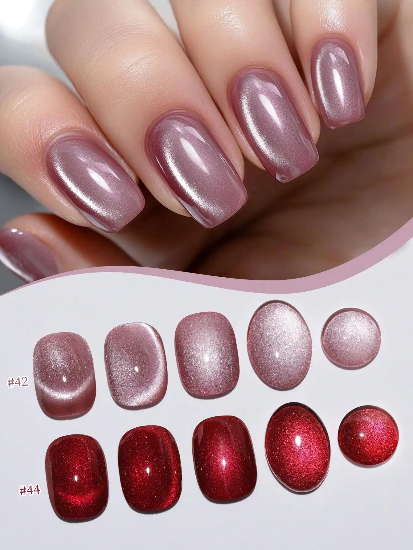 ชุดยาทาเล็บเจลตาแมว XEIJAYI 2 ชิ้น ขนาด 15 มล. สีแดงชมพู ติดทนนานและลอกออกได้ รูปแบบของเหลว เหมาะสำหรับผู้เริ่มต้น ทำเล็บทันสมัย