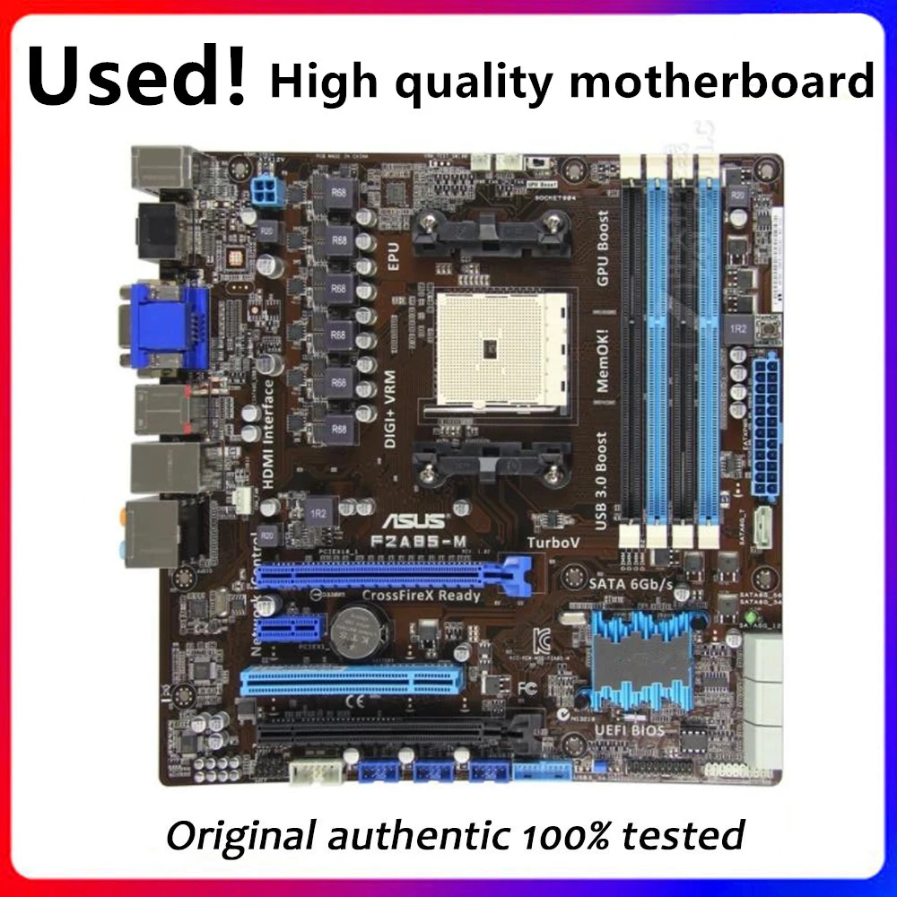 

For ASUS F2A85-M Motherboard Socket FM2 DDR3 For AMD A85X Original Desktop Mainboard SATA II Used Mainboard