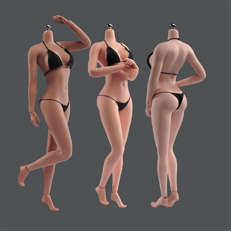 ANT AB001 1/6 Scale Female Seamless Body 12'' Soldier Flexible Action Figure Pale Suntan Normal Big Breast Body for 1:6 Heads