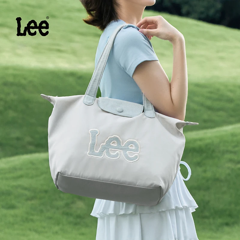 LEE stoffen draagtas voor dames, eenvoudig gebruik, handtassen met grote capaciteit, designer boodschappentas, meerdere zakken met draagbare sleutelhanger
