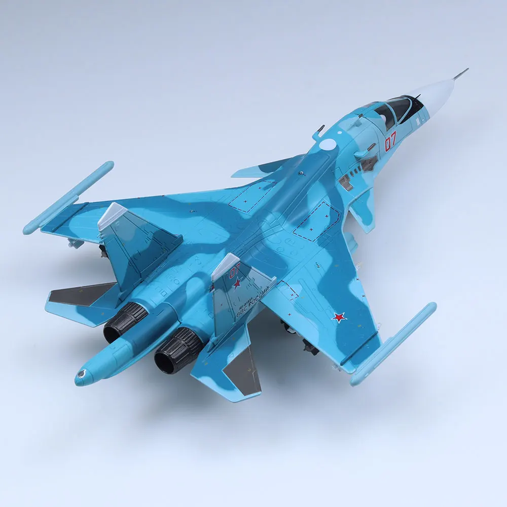 1/100 مقياس Su-34 نموذج طائرة مقاتلة من سبيكة كاملة الظهر للهدايا #5