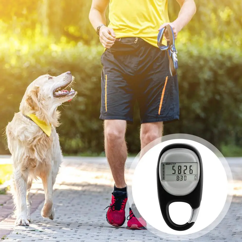 Usb Step Counter Compact 3d Pedometer with Digital Display Portable Step Counting Device for Target Monitoring Efficient Reset