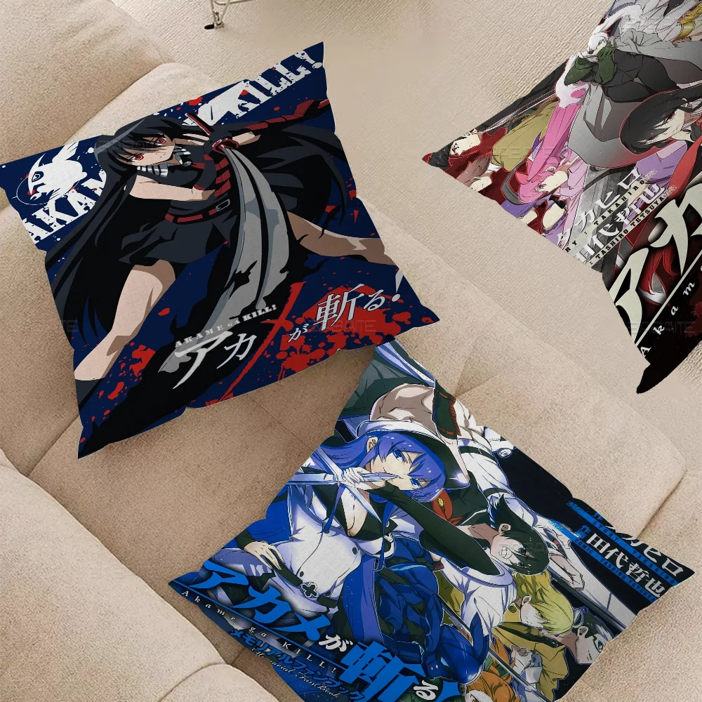 Anime Akame Ga KILL Pillow Cushion Cover Pillowcase Living Room Sofa Home Decor Customized