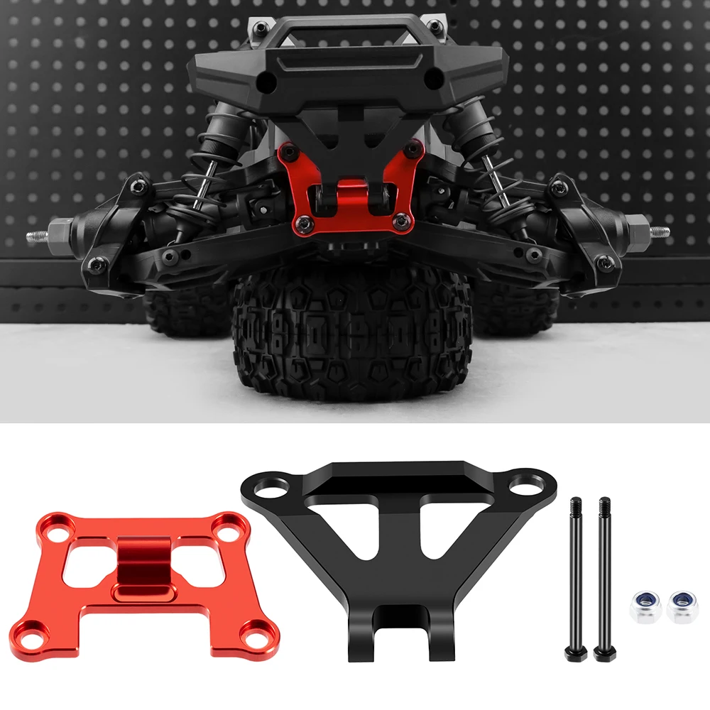 AXSPEED  Aluminum Alloy Strengthen Rear Bulkhead Link Front Bumper Mount for Traxxas 1/16 Mini Maxx 2S RC Car Upgrade Parts