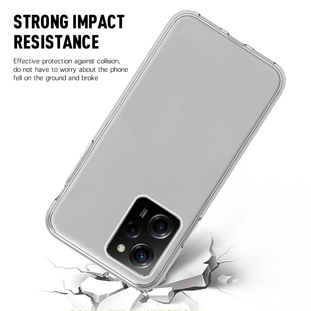 pocco X5Pro Fundas 360 Silicon TPU Front + PC Back Case For Xiaomi Poco X5 x 5 Pro Double Transparent Protection Full Body Cover