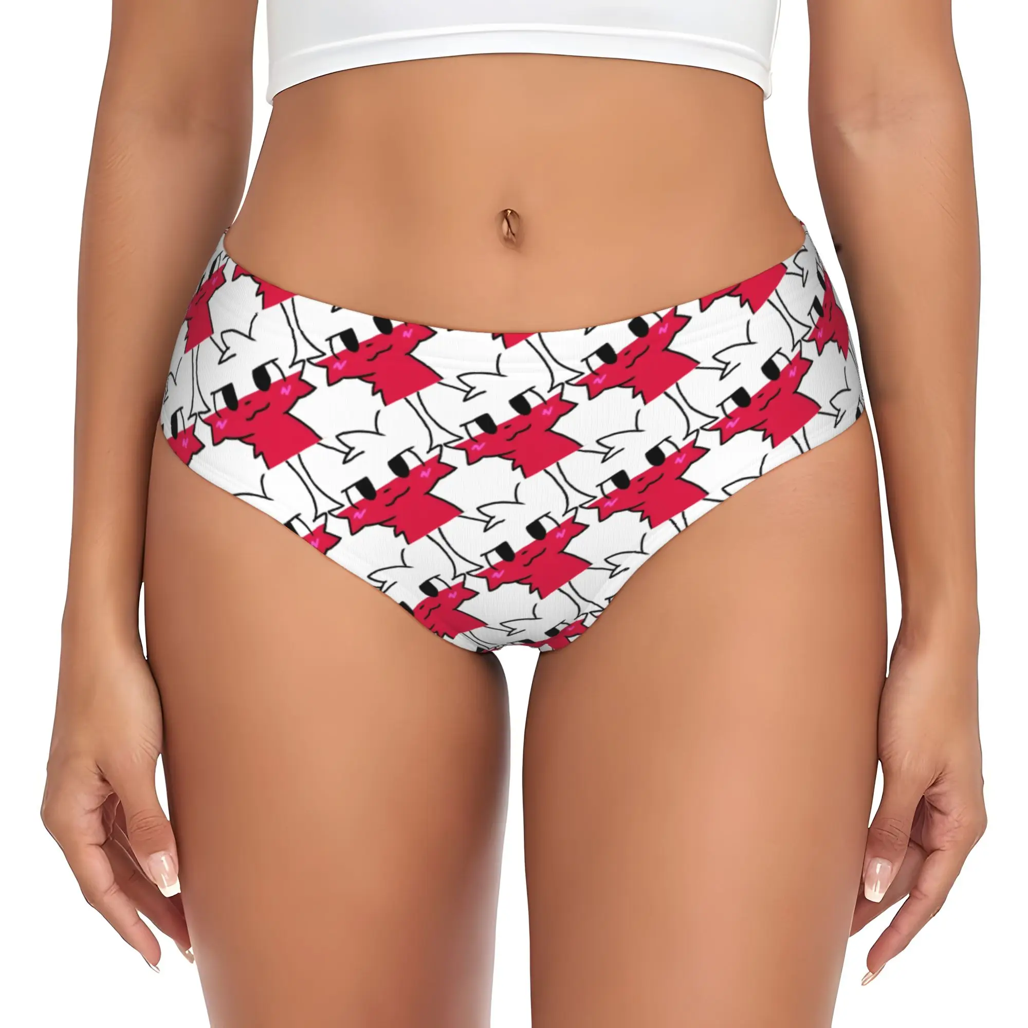 Custom Womens Boykisser Silly Cat Brief Panties Female Soft Cute Cartoon Underwear Underpants