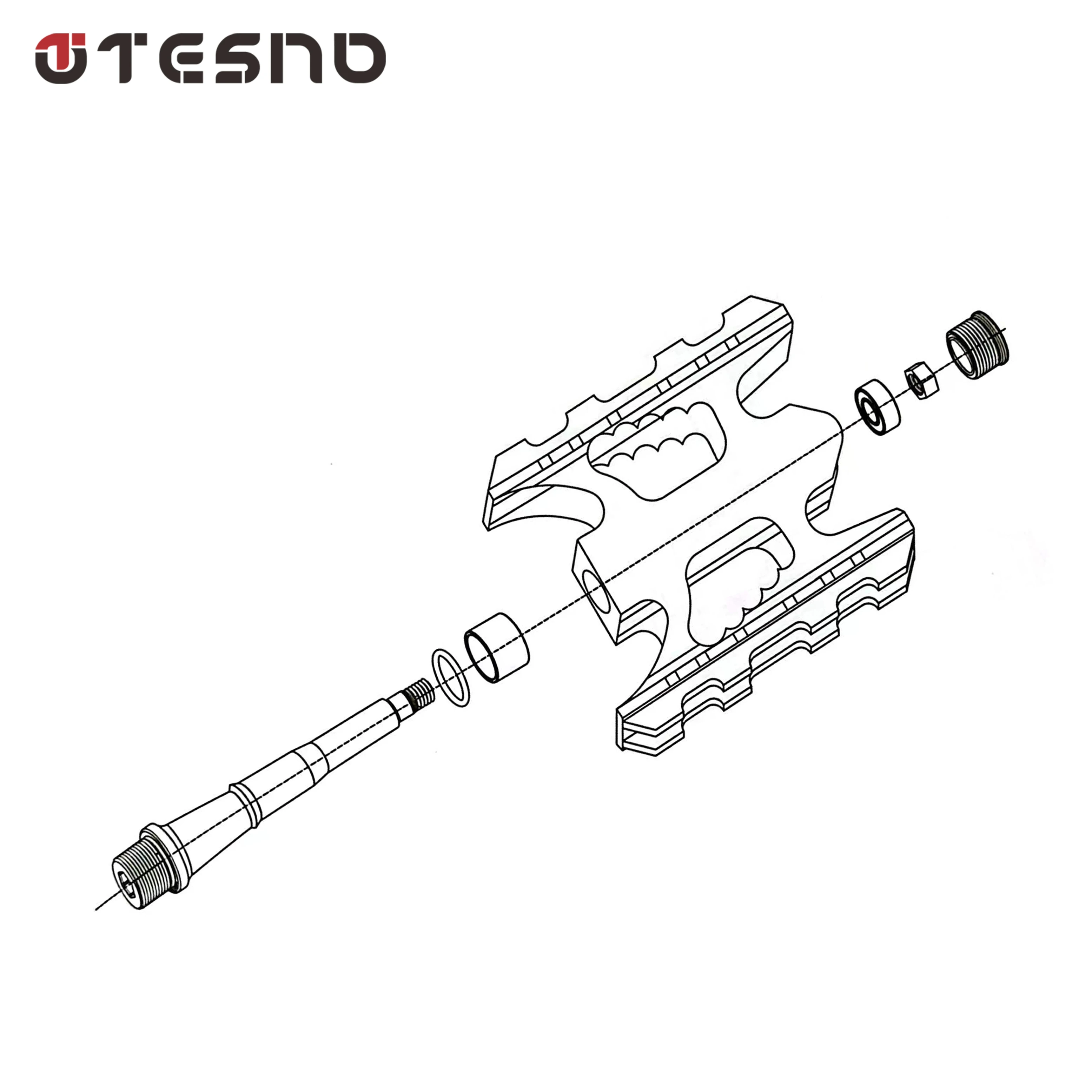TESNO مختومة تحمل دواسات الدراجة عدم الانزلاق CNC سبائك الألومنيوم العالمي صالح Brompton دراجة الطريق الجبلية BMX دراجة الملحقات #6