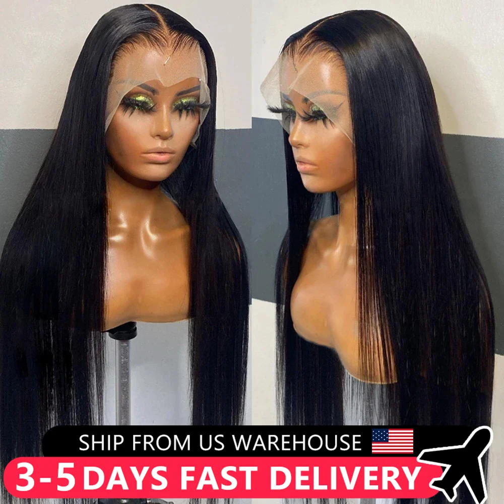 Straight Transparent Lace Front Human Hair Wig 13x4 13x6 Straight Frontal Wig Pre Plucked 4x4 Lace Closure Wig MYLOCKME Hair