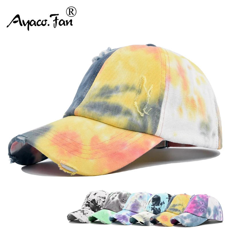 

Graffiti Baseball Cap New Spring Sunhat Hole Patchwork Men Women Unisex-Teens Cotton Snapback Caps Fashion Hip Hop Vintage Hat