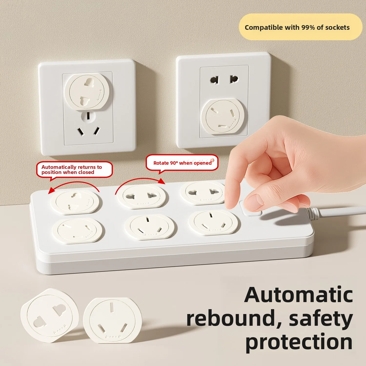 white-universal-childproof-cover-for-electrical-sockets-rotating-type-safety-protection-against-shock-child-safety