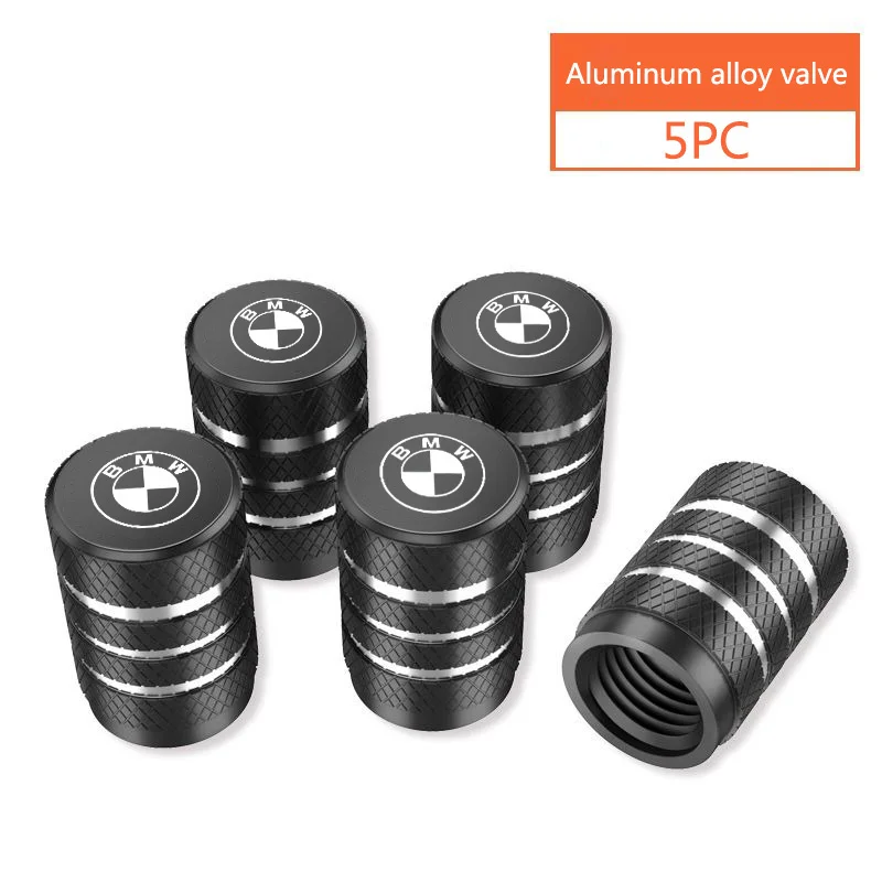 5pcs Aluminum Car Wheel Tire Valve Caps Air Stem Covers For BMW Performance M Power E90 E91 E92 E93 X1 X3 X5 X6 Auto Accessories